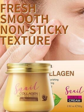 Collagen Snail Face Cream Deep Nourishing Moisturizing Cream 2.82 oz New